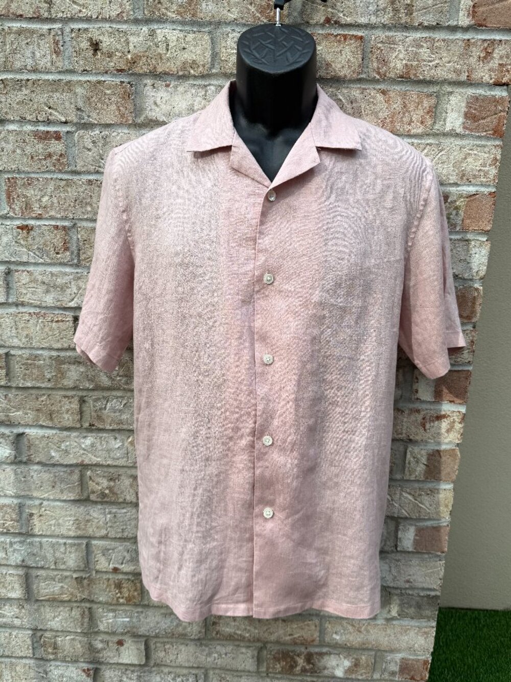 Theory Men's Linen Short Sleeve Shirt Sz S